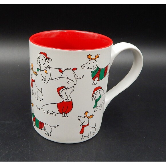 Spectrum Designs Dachshund Mug Dog Holiday Christmas Whimsical Weiner Dogs - Picture 3 of 8